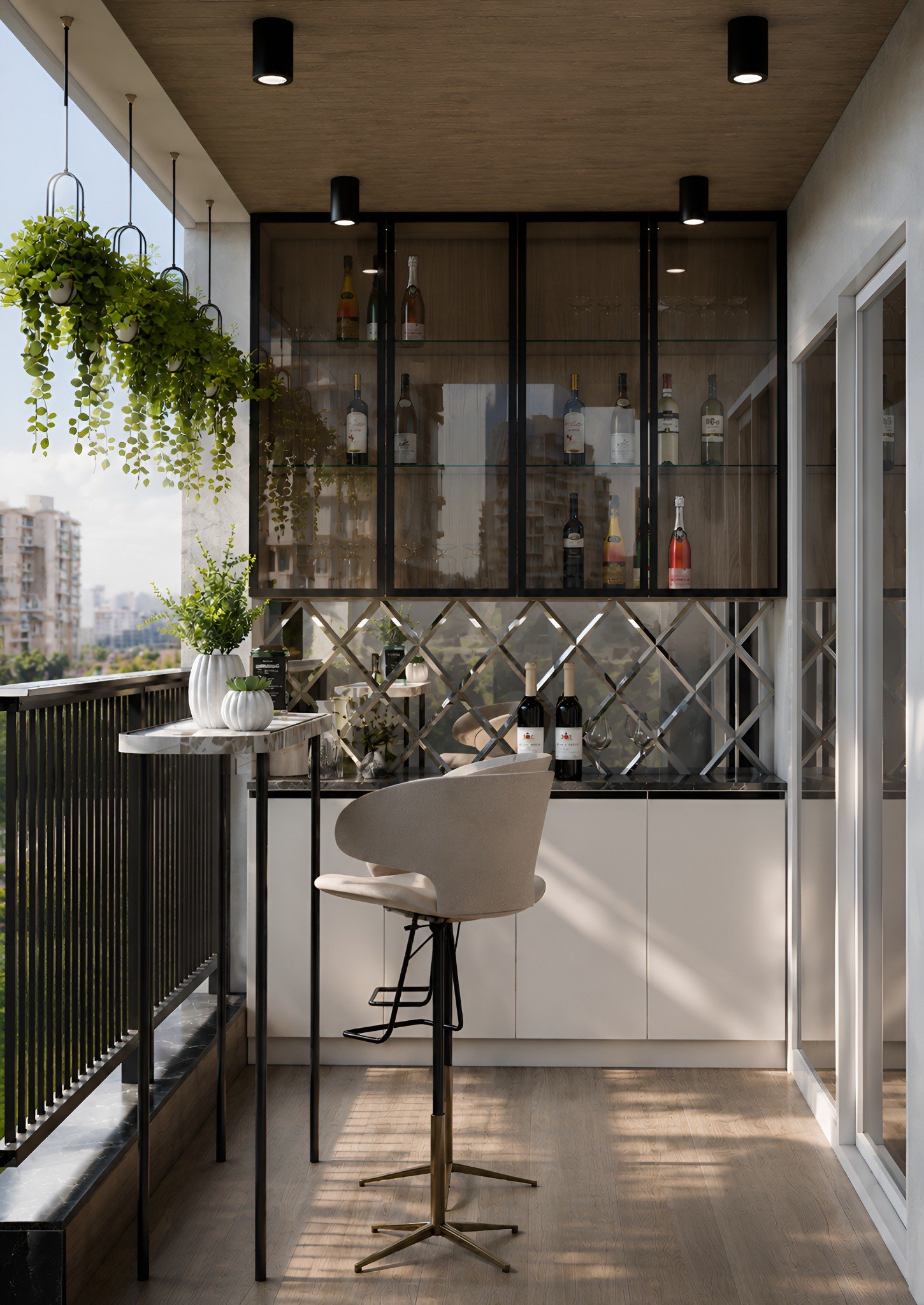 Balcony bar and outdoor counter interior
