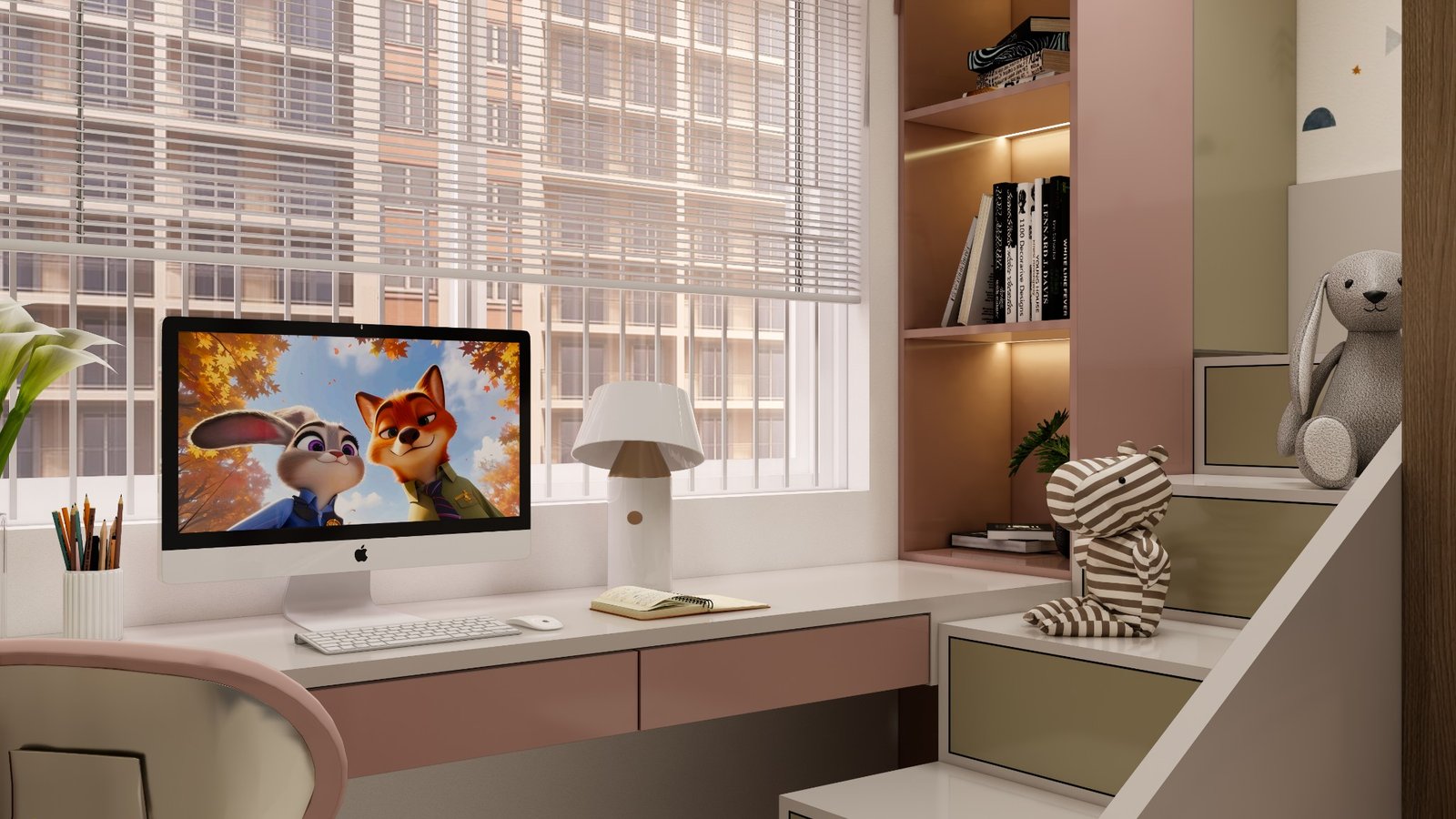 Kids study room — Premium 3BHK Residential Interior, Hyderabad