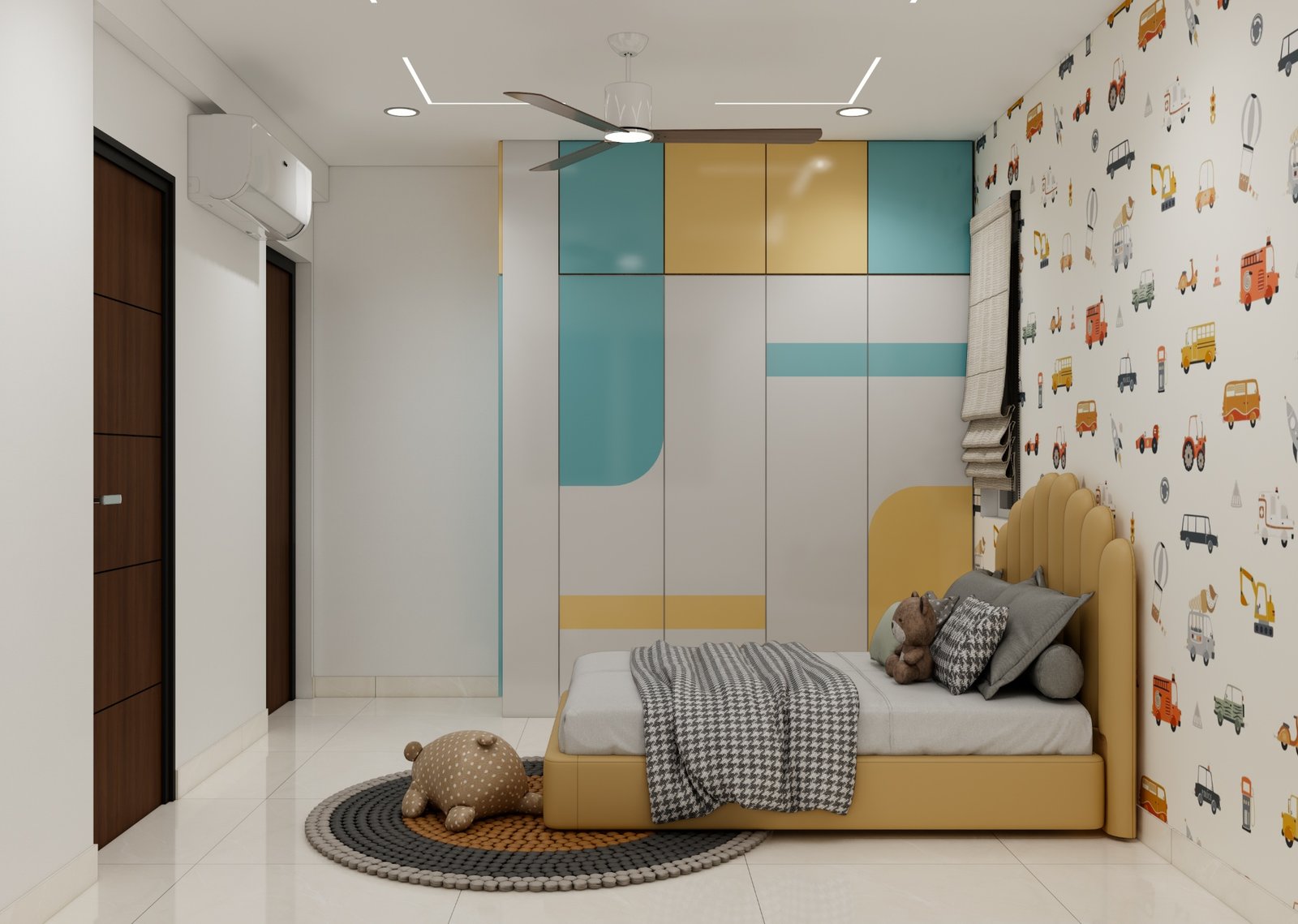 Kids bedroom side view — Economical Styling 3BHK